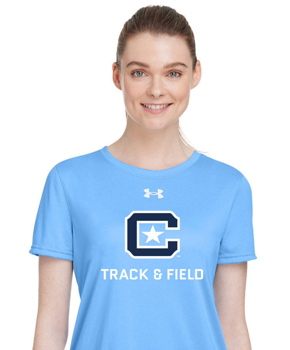 The Citadel, Club Sport - Track & Field, Under Armour Ladies' Team Tech T-Shirt- Carolina Blue
