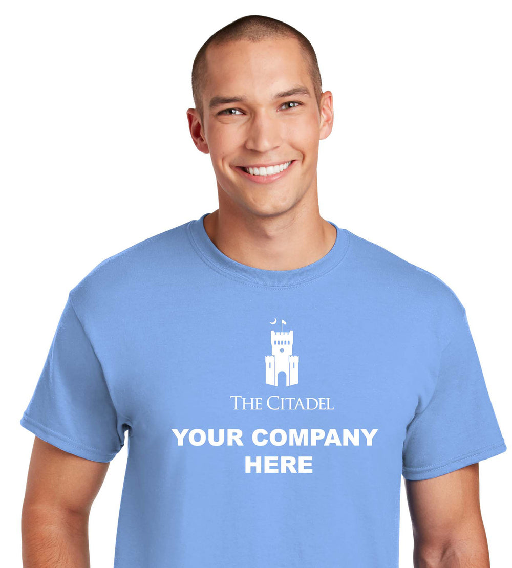 Custom Company Citadel Logos DryBlend T-Shirt- Carolina Blue