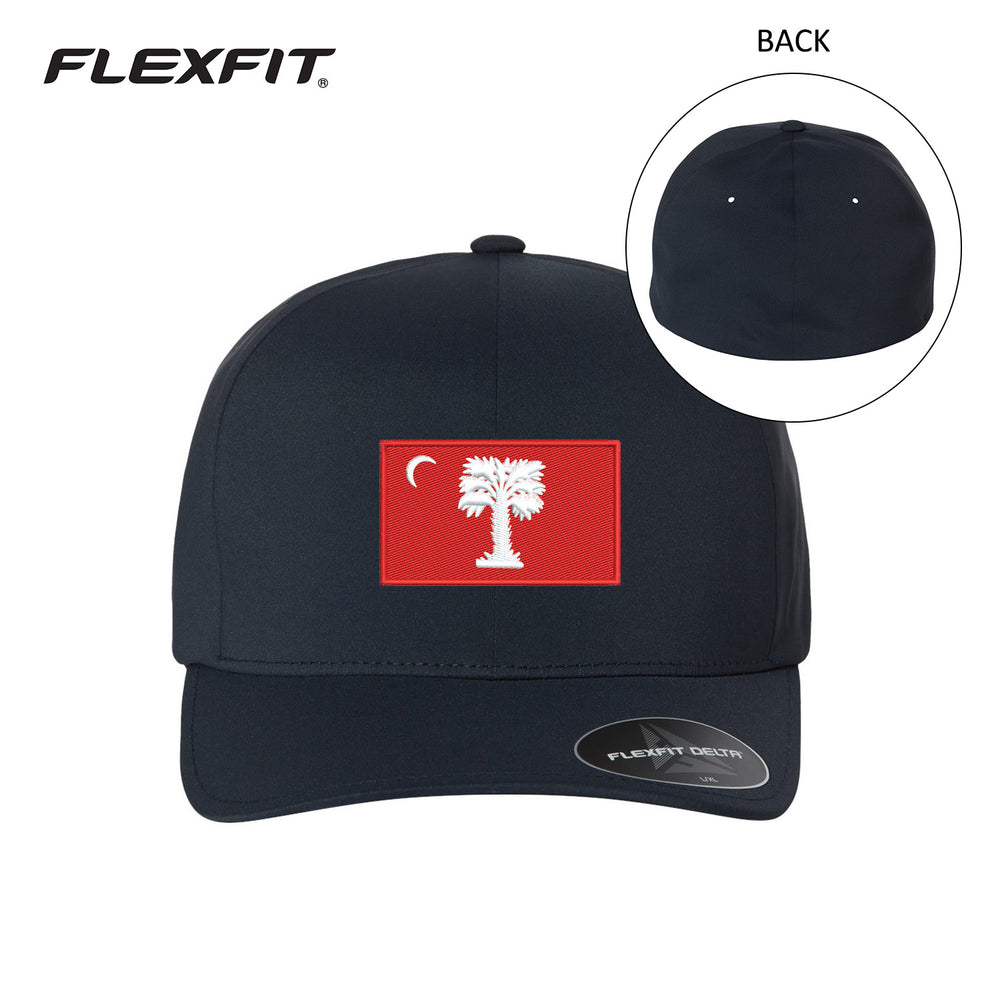 The Citadel, Big Red Flag, Flexfit - Delta® Seamless Cap- Navy