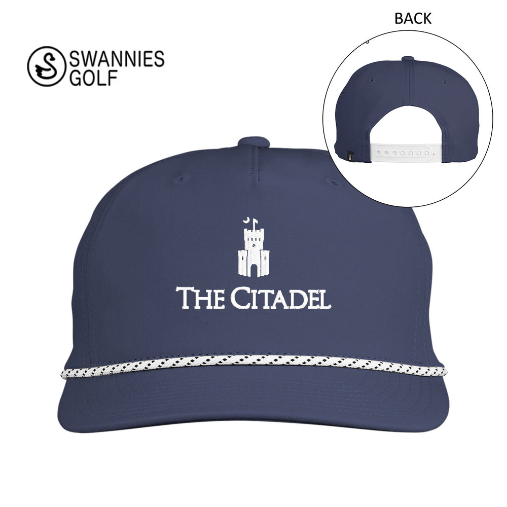 The Citadel, Barracks, Swannies Golf Men's Brewer Hat - Navy