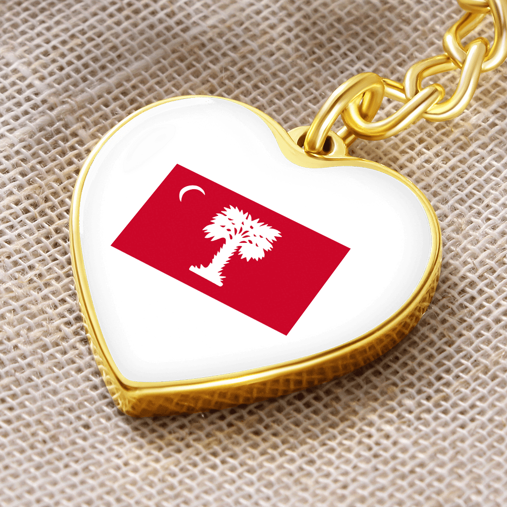 The Citadel, BRP Flag, Heart Keychain - Gold