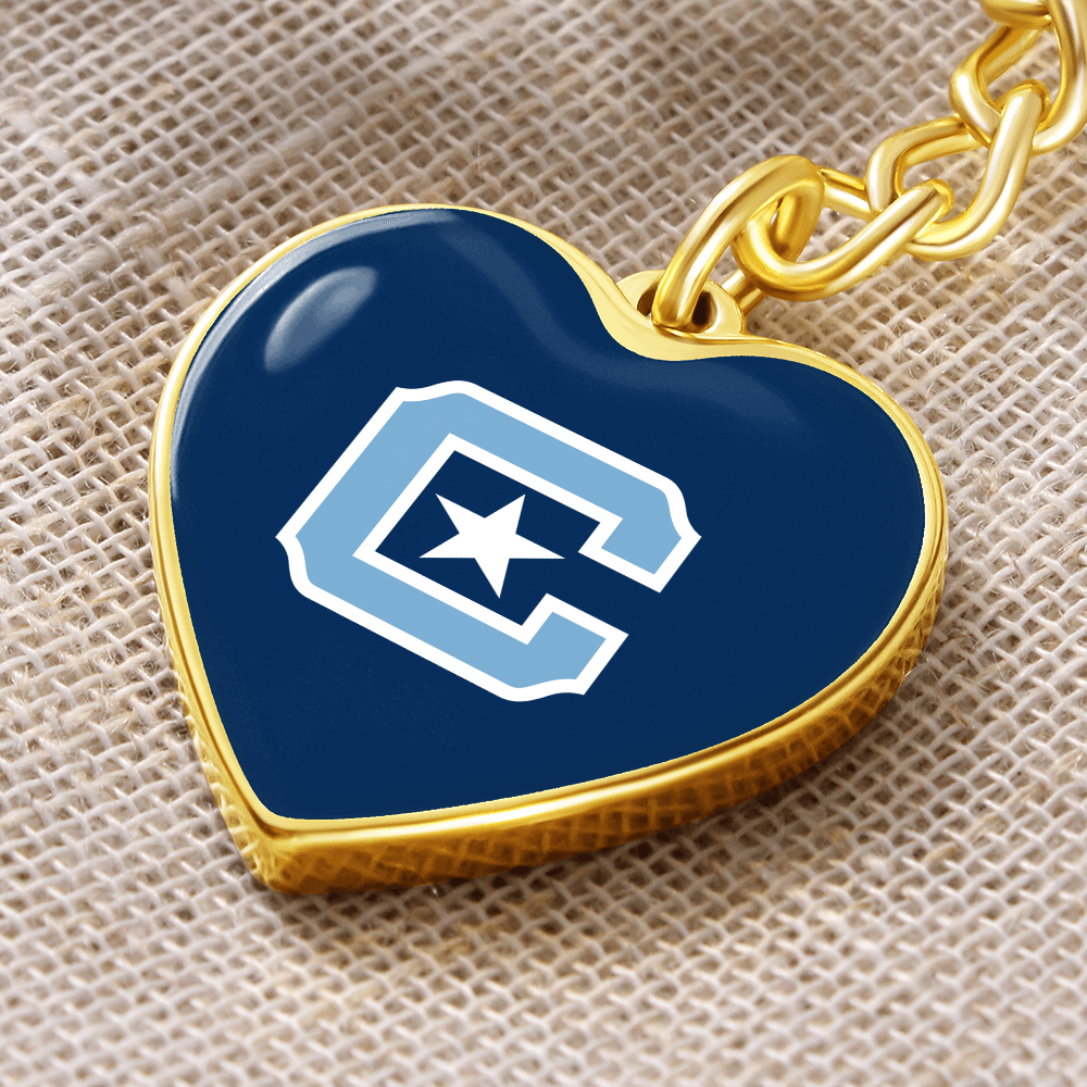 The Citadel, C Star logo, Heart Keychain - Gold
