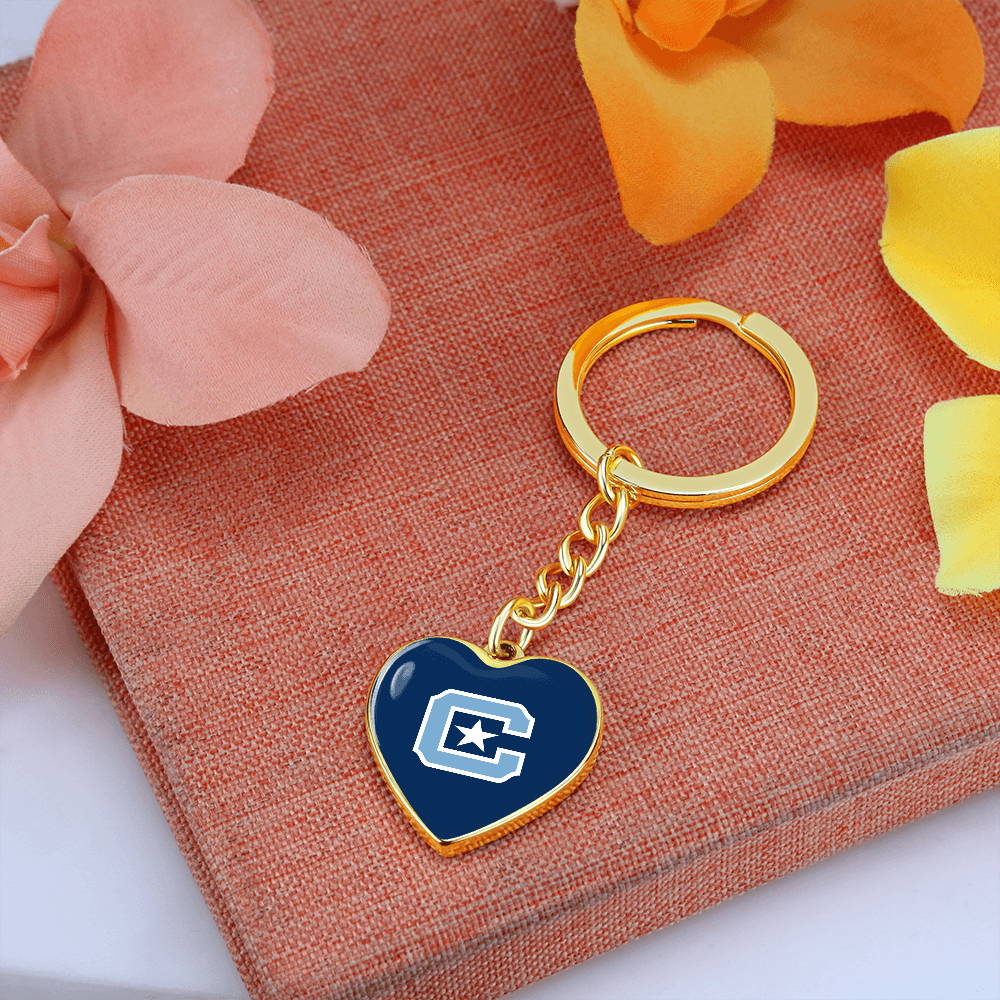 The Citadel, C Star logo, Heart Keychain - Gold