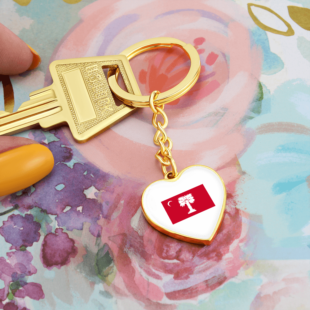 The Citadel, BRP Flag, Heart Keychain - Gold