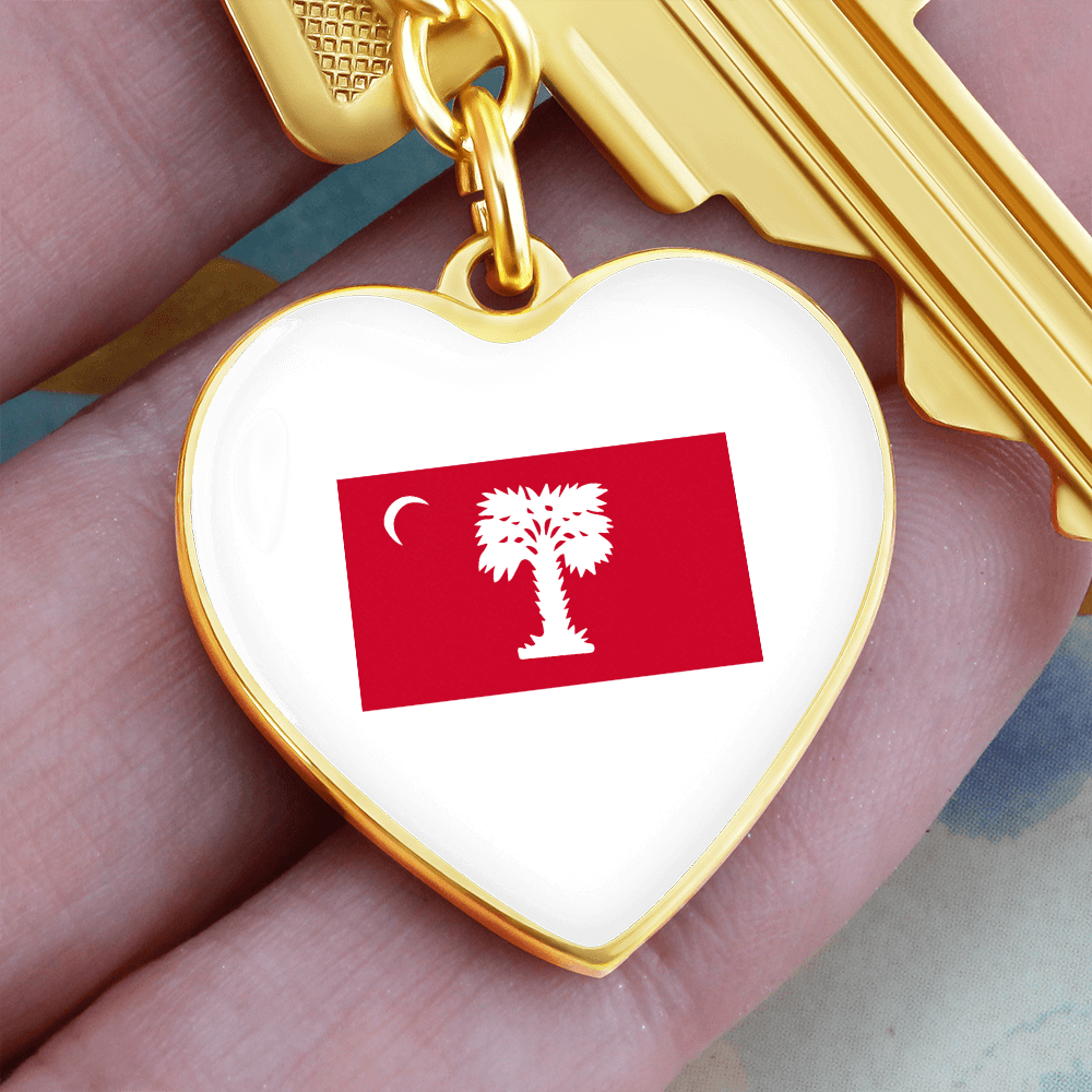 The Citadel, BRP Flag, Heart Keychain - Gold
