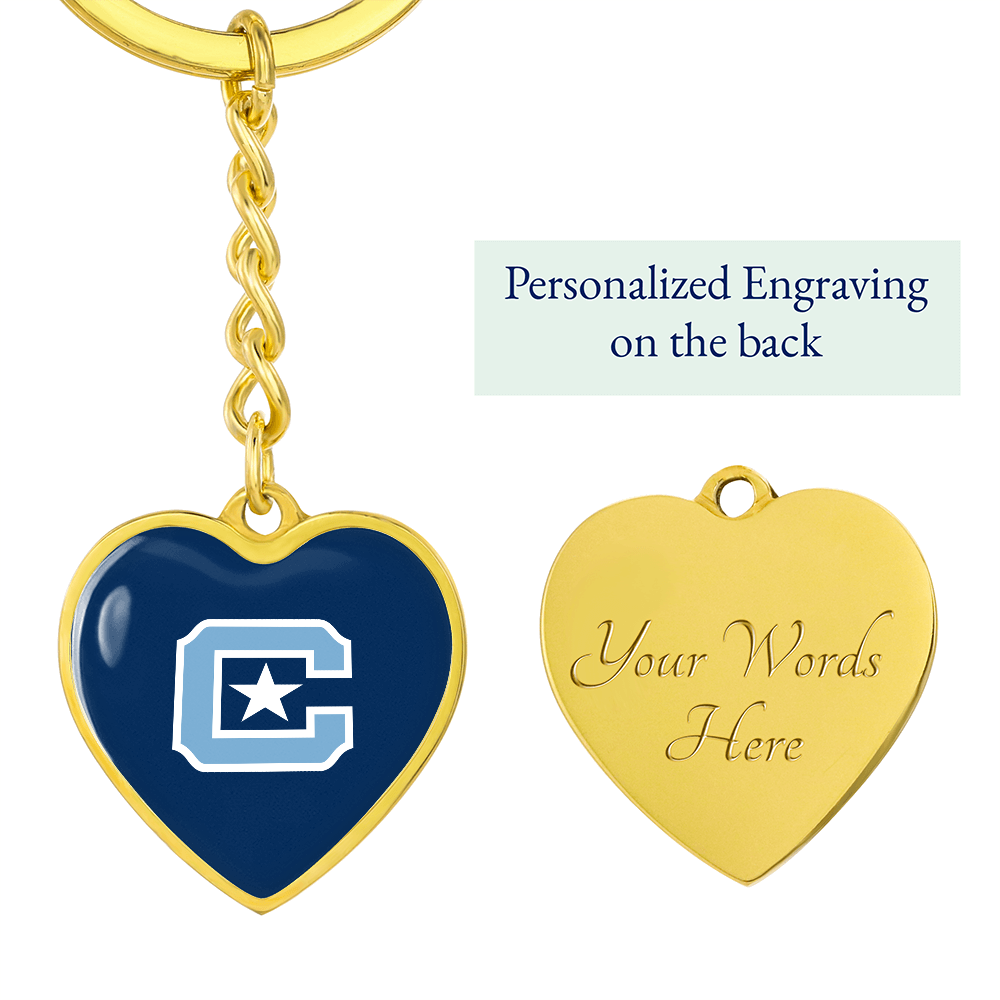 The Citadel, C Star logo, Heart Keychain - Gold