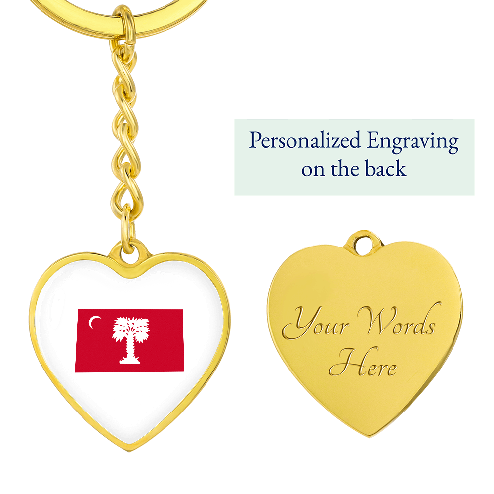The Citadel, BRP Flag, Heart Keychain - Gold