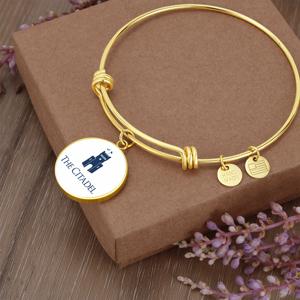 The Citadel, Barracks logo, Luxury Circle Bangle - Gold