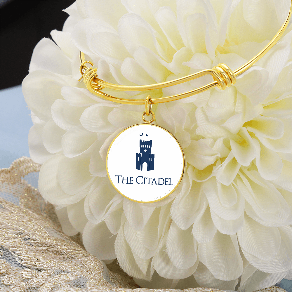 The Citadel, Barracks logo, Luxury Circle Bangle - Gold