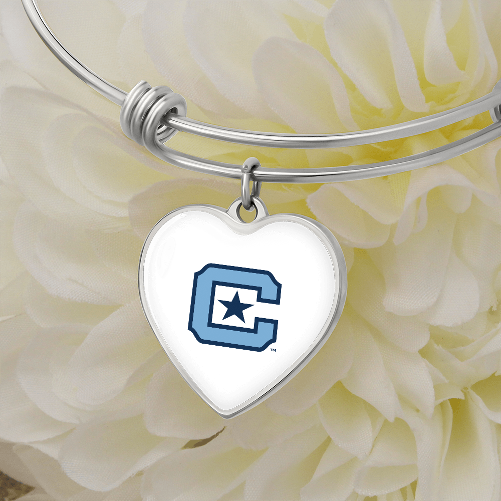 The Citadel, C - Star logo, Luxury Heart Bangle - Silver