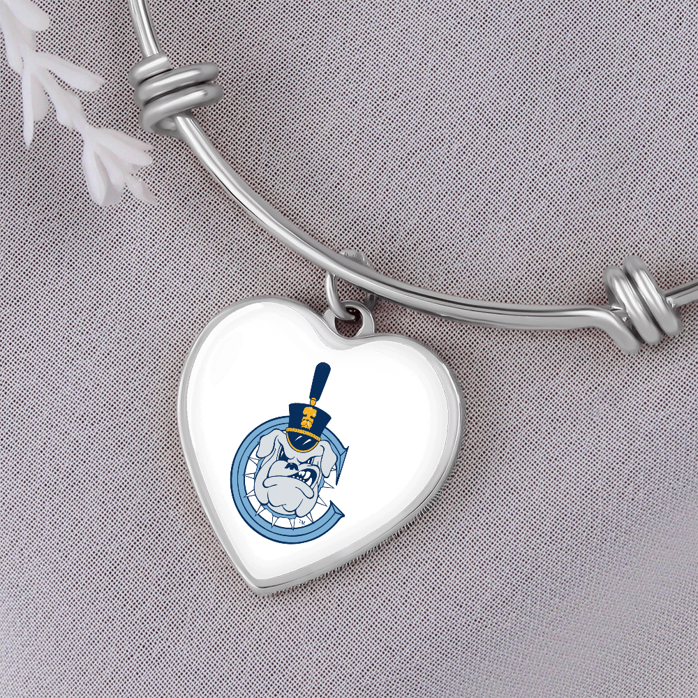 The Citadel, Spike - C logo, Luxury Heart Bangle - Silver