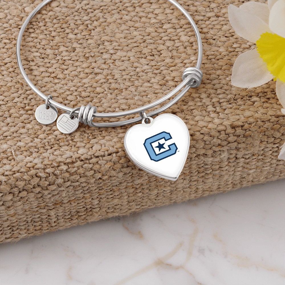 The Citadel, C - Star logo, Luxury Heart Bangle - Silver