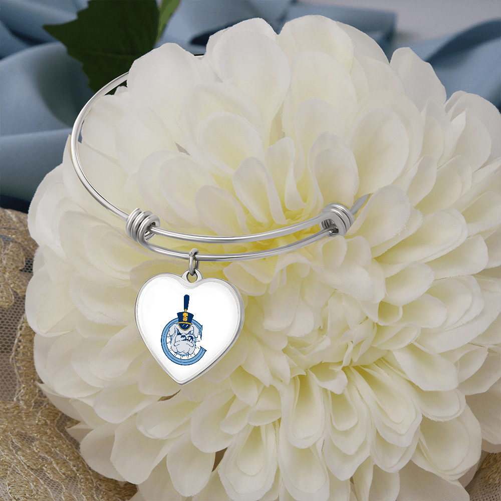 The Citadel, Spike - C logo, Luxury Heart Bangle - Silver