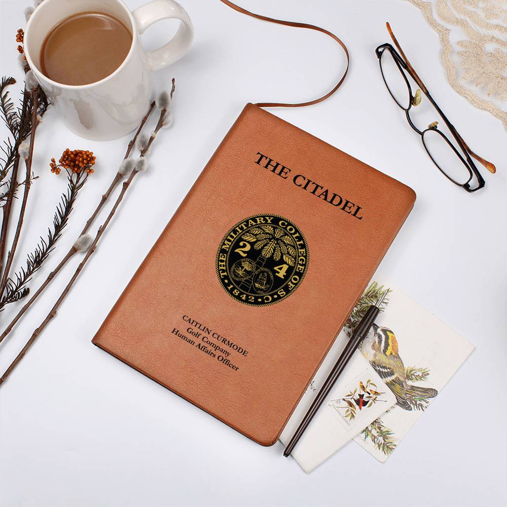 The Citadel, Ring Bezel Leather Journal Custom Year