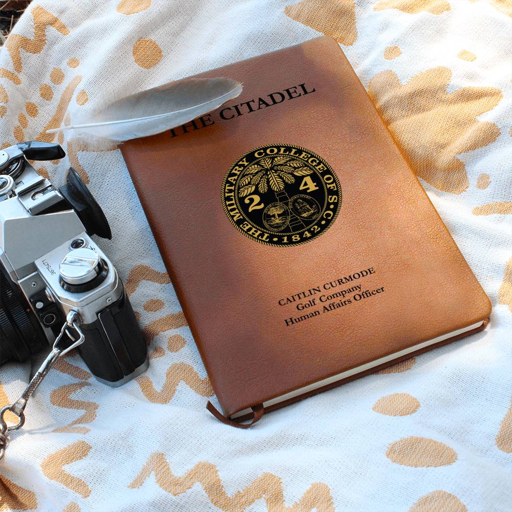 The Citadel, Ring Bezel Leather Journal Custom Year
