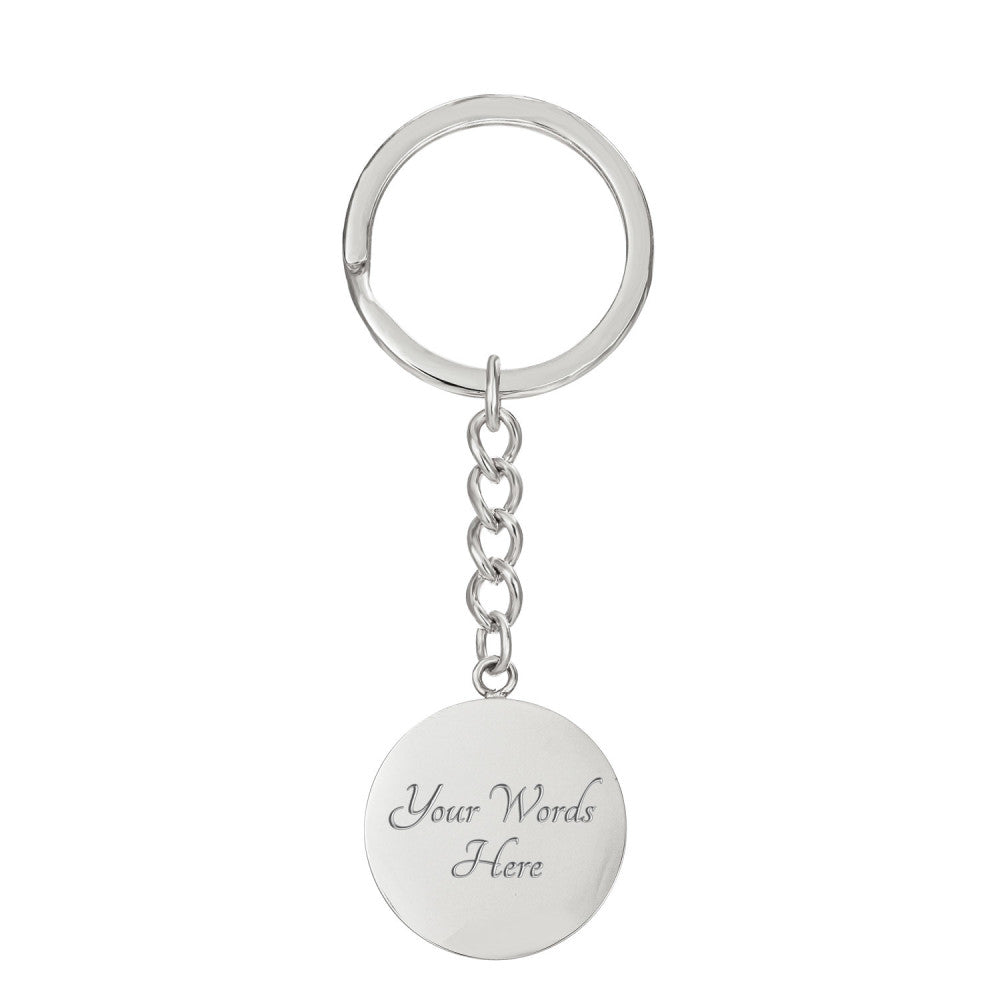 The Citadel, Barracks logo, Circle Keychain - Silver