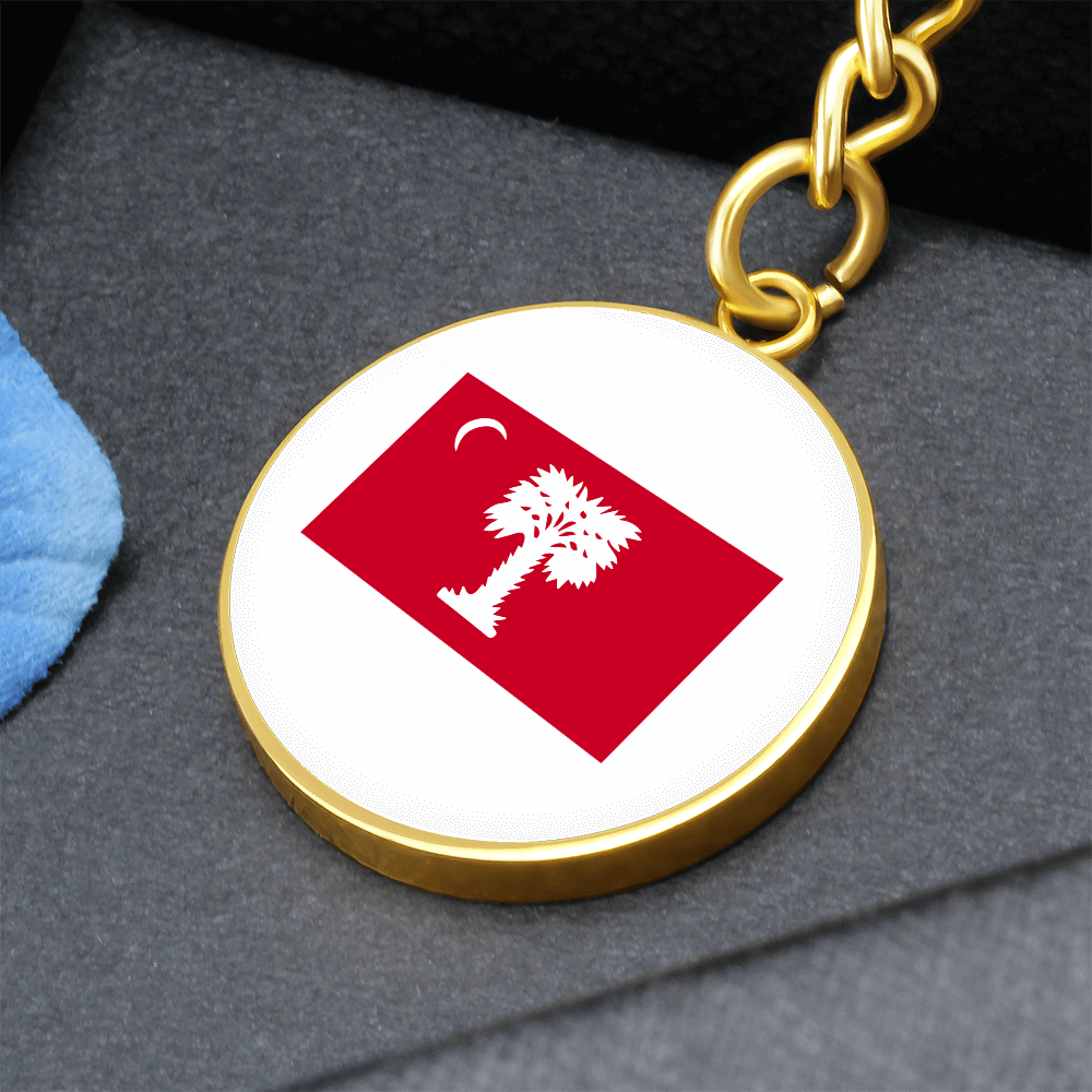 The Citadel, BRP Flag, Circle Keychain - Gold