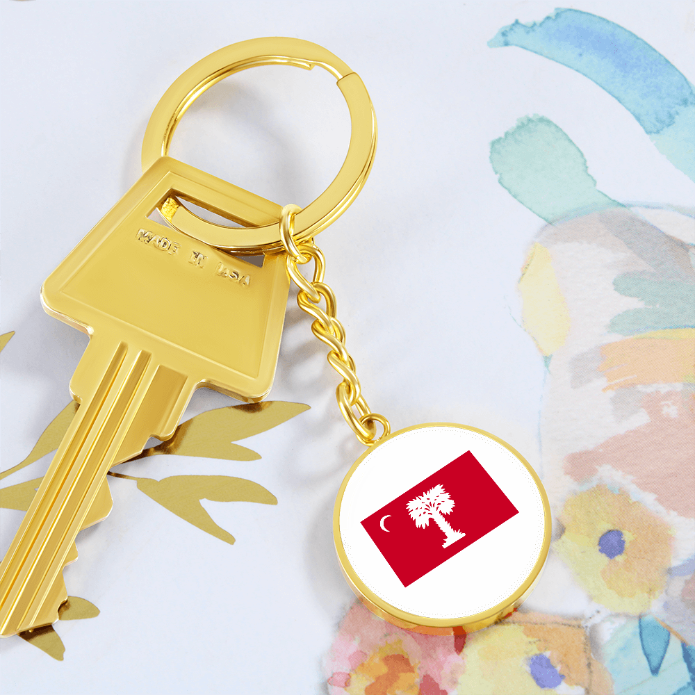 The Citadel, BRP Flag, Circle Keychain - Gold