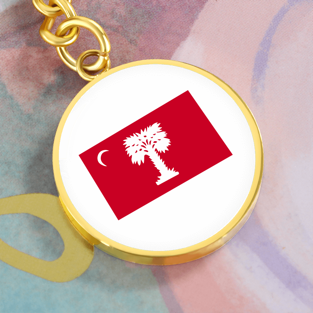The Citadel, BRP Flag, Circle Keychain - Gold