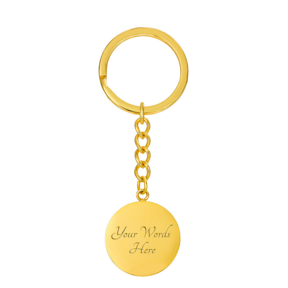 The Citadel, Barracks logo, Circle Keychain - Gold