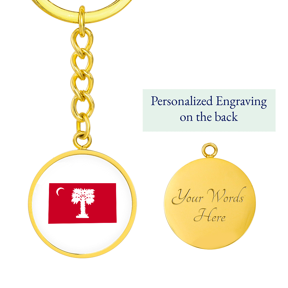 The Citadel, BRP Flag, Circle Keychain - Gold