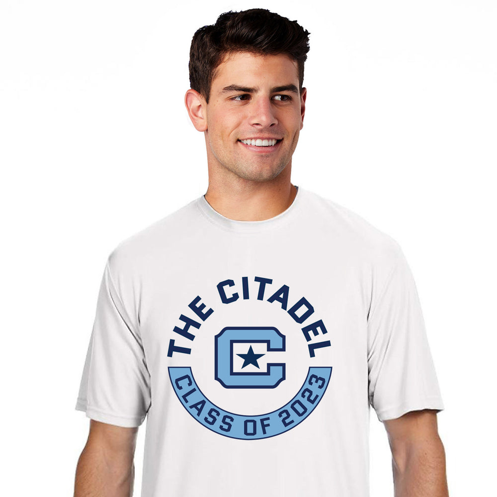 Class Of 2023 The Citadel C Cooling Performance Tee-White