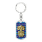 The Citadel Hat Brass with Tartan Custom Engravable Keychain