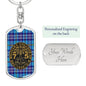 The Citadel, Class of (your year), Tartan Background Custom Engravable Keychain