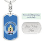 The Citadel, 1842, Custom Engravable Key Ring