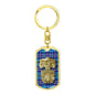 The Citadel Hat Brass with Tartan Custom Engravable Keychain