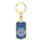 The Citadel Regimental Band and Pipes with Tartan Background Custom Engravable Keychain