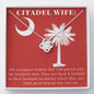 The Citadel, To my Wife, Love Knot Necklace
