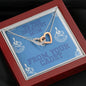 To The Greatest Mom Interlocking Heart Necklace