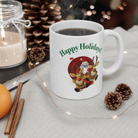 Load image into Gallery viewer, The Citadel, Spike with Reindeer, Happy Holiday! Mug 11oz
