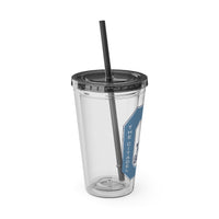 Load image into Gallery viewer, The Citadel, Vintage Jumping Bulldog, Sunsplash Tumbler with Straw, 16oz
