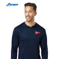 Load image into Gallery viewer, The Citadel Block C, Club Sports - Sailing, Bahama Performance Hooded Long Sleeve T-Shirt - Navy
