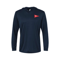 Load image into Gallery viewer, The Citadel Block C, Club Sports - Sailing, Bahama Performance Hooded Long Sleeve T-Shirt - Navy
