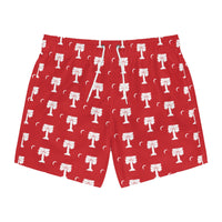 Load image into Gallery viewer, The Citadel, Big Red Pattern, Swim Trunks

