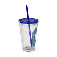 Load image into Gallery viewer, The Citadel, Vintage Jumping Bulldog, Sunsplash Tumbler with Straw, 16oz
