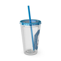 Load image into Gallery viewer, The Citadel, Vintage Jumping Bulldog, Sunsplash Tumbler with Straw, 16oz

