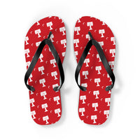 Load image into Gallery viewer, The Citadel, Big Red pattern, Flip Flops
