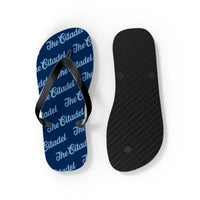 Load image into Gallery viewer, The Citadel, Script Patterned Flip Flops
