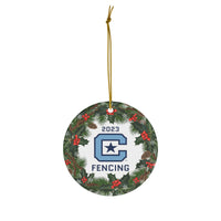 Load image into Gallery viewer, The Citadel, Club Sports, Fencing, 2023 Ceramic Ornament
