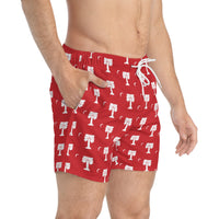 Load image into Gallery viewer, The Citadel, Big Red Pattern, Swim Trunks
