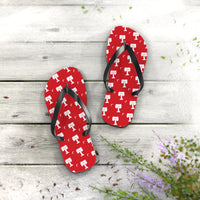 Load image into Gallery viewer, The Citadel, Big Red pattern, Flip Flops
