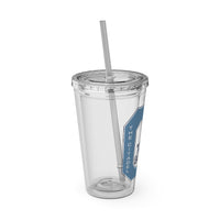 Load image into Gallery viewer, The Citadel, Vintage Jumping Bulldog, Sunsplash Tumbler with Straw, 16oz
