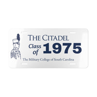 Load image into Gallery viewer, The Citadel, White Background, Customized, Class of (Your Year) Vanity Plate
