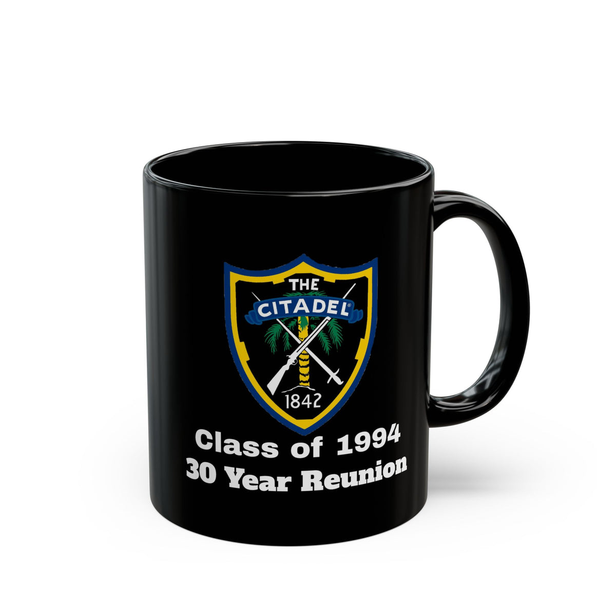 The Citadel, Citadel Shield, Class of 1994 30 Year Reunion, 11/15 Oz Black Mug