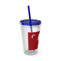 Load image into Gallery viewer, The Citadel, Big Red Flag, Sunsplash Tumbler with Straw, 16oz
