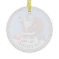 Load image into Gallery viewer, The Citadel, Santa Spike with Gifts, Glass Ornaments- back

